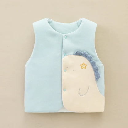 0-1Y Newborn Baby Vest Cotton Toddler Waistcoat Sleeveless Jacket for Girls Boys Vests Winter Children Clothes Cartoon