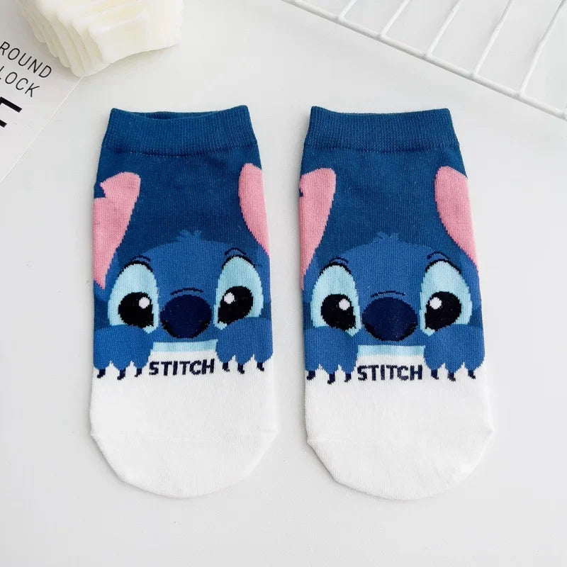 Cartoon Disney Stitch Sock Anime Women Cotton Short Sock Kawaii Boys Girls Socks Children Ankle Socks Girls Christmas Gifts