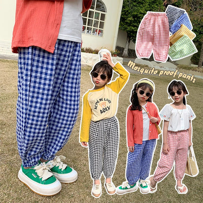 LJMOFA Kids Children Summer Harem Pants Cotton Spring Autumn Boy Girl Breathable Casual Long For Baby Teen Korean Trousers D376