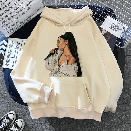 Ariana Grande Hoodie Harajuku Funny Women 90s Sweatshirt Clothes Female/male Graphic Pullovers Hood Oversized Ulzzang Tumblr