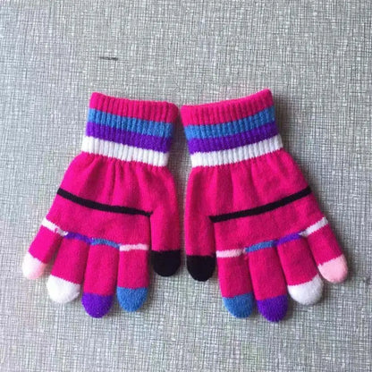 Lovely Knitted Kids Gloves Thick Fingerless Fingerless gloves Winter Warm Boys Girls