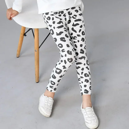 Baby Girls Leggings Kids Pencil Pants Casual Floral Trousers Slim Leggings Teens Nine Point Pant 2025 Spring Children's Clothing