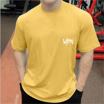 2023 New Summer Large Cotton T-shirt Men's T-shirt Sportswear Casual T-shirt Street Wear Half Sleeve T-shirt