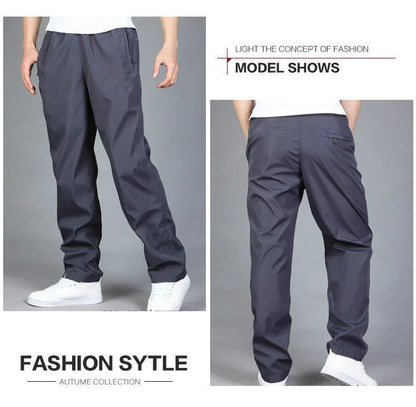 Men's Pants Sweatpant Quick Dry Breathable Pants Spring Sports Trouser Elastic Waist Straight Wide Joggers Running Tracksuit Men