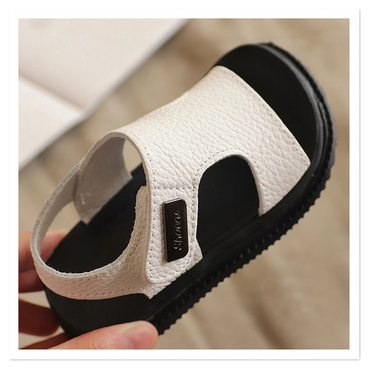 Children's Sandals Male Summer 1-5 Year Old Soft Sole Non slip 2 Children's Sports Leather Beach Sandals 3 Baby Toddler Female