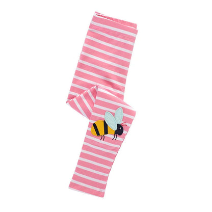 Jumping Meters 2-7T Striped Bee Girls Fairy Tale Children's Leggings Pants Hot Selling Kids Skinny Trousers Full Pencil Pants