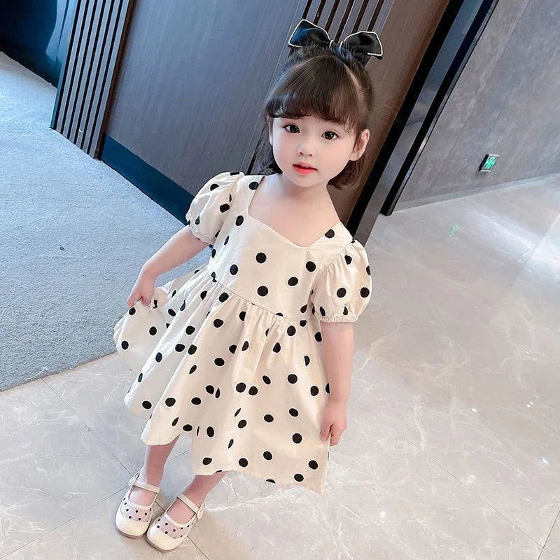 Summer Baby Dress Girl Clothes Kids Hubble-bubble Sleeve Princess Dresses Popular Hot Style Child Dress Vestidos