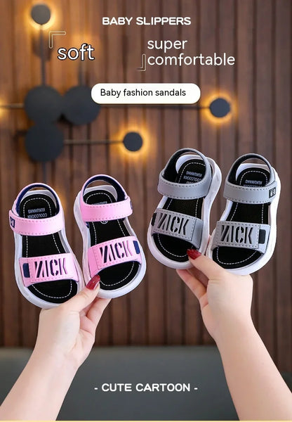 Children Sandals Students Non-slip Shoes Simple Generous Boys Girls Sandals Wear and Off Easy Soft Bottom Kids Casual Footwear