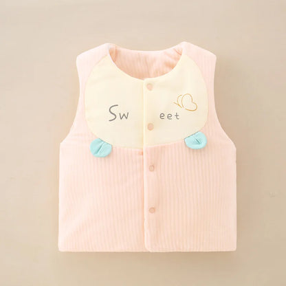 0-1Y Newborn Baby Vest Cotton Toddler Waistcoat Sleeveless Jacket for Girls Boys Vests Winter Children Clothes Cartoon