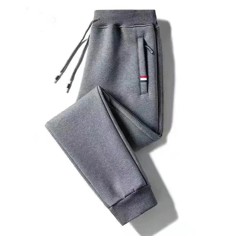 L-8XL Plus Size Casual Pants Men's Autumn Loose Straight Sports Handsome Joggers Large Size Elastic Waist Solid Color Sweatpants