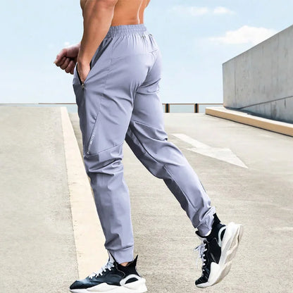 Summer Men's Stretch Sweatpants Elastic Waist Jogger Men's Pants Outdoor Training Fitness Breathable Pants Men's Casual Pants