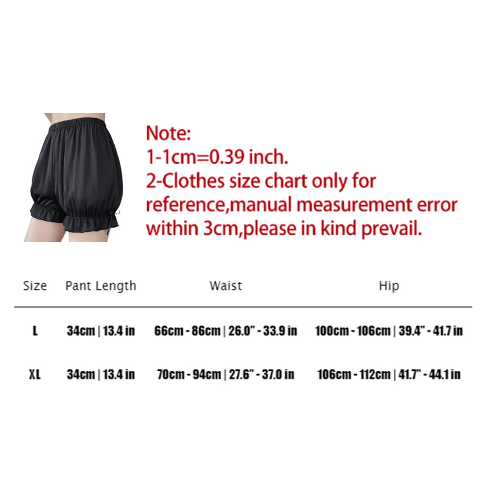 Women Shorts Underwear Safety Pants High Waist Shorts Under The Skirt Inner Short Pants Breathable Vintage Victorian Bloomers