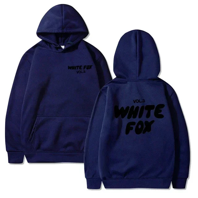 White Fox women's hoodie loose fitting hoodie wool thick letter print Men Sweatshirts