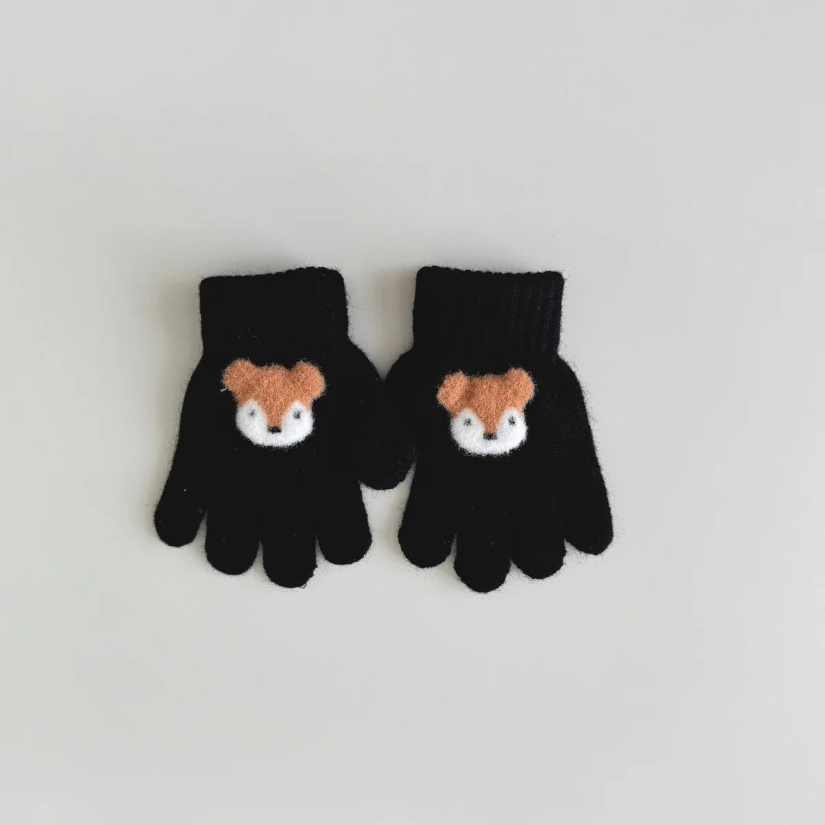 3-6 Years Children's Gloves Autumn and Winter Fashion Girls Boys Knitted Warm Cartoon Super Cute Five-finger Gloves Wholesale