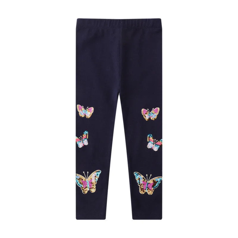 Jumping Meters Girls Pencil Pants Fashion Children's Leggings Floral Full Length Baby Trousers Skinny Pants Costume Children