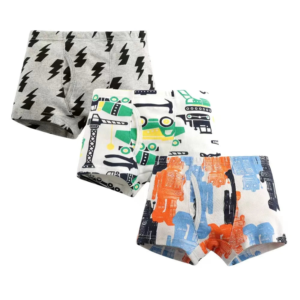 3pcs/set Baby Boys Underwear High quality 100% cotton Panties Kids Short Briefs Children Underpants 2-12Y