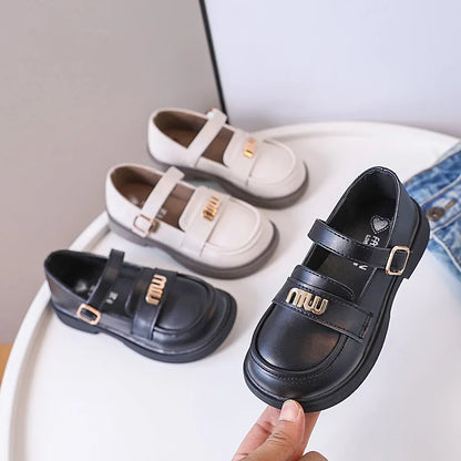 New Girls Shoes Fashion Flats for Children Casual Shoes Comfortable PU Leather Shoes Kids Shallow Mouth Loafers School Shoe