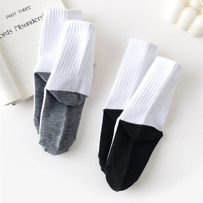 5 Pair Spring Autumn Children Socks Cotton Girl Boy Baby Warm Soft White Black Gray For Winter 1-3-5-8-12 Year Kids Student Sock