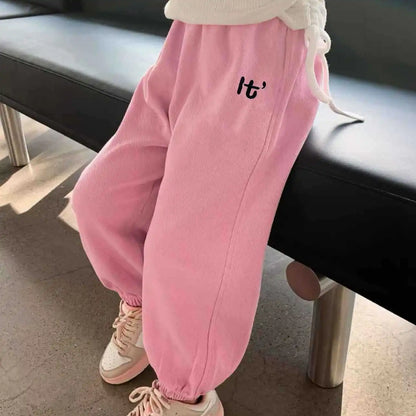 Autumn Children Boy Jogger Pant Cotton Letter Elastic Waist Infant Baby Boys Sports Pant Loose Soft Casual Toddler Boy Sweatpant