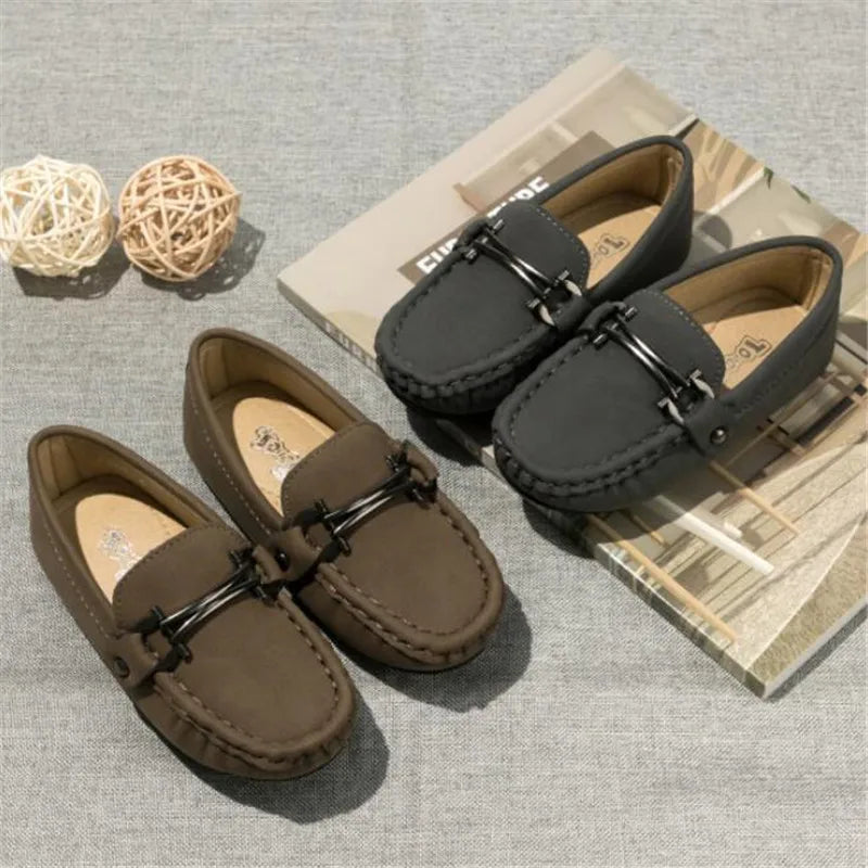 Autumn Kids Shoes Children Fashion Flats Baby Girls Grey Brand Shoes Boys Soft Casual Shoes Toddler Loafers Slip on Moccasin