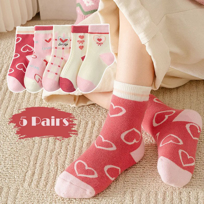 Baby Socks 5 Pairs/lot Autumn Cotton Socks Girls Boys 1-14T  Kids Cartoon Bear Pattern