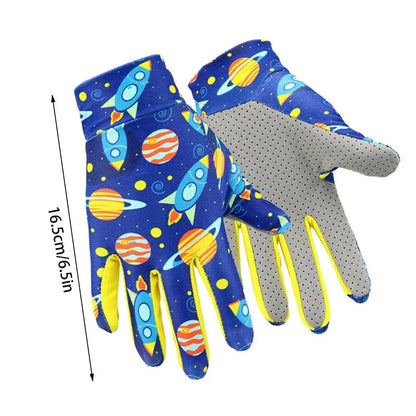 Kids Bike Gloves Ice Silk Sun Protection Gloves For Kids Toddler Full Finger Gloves For Riding Roller Fishing Biking Skating