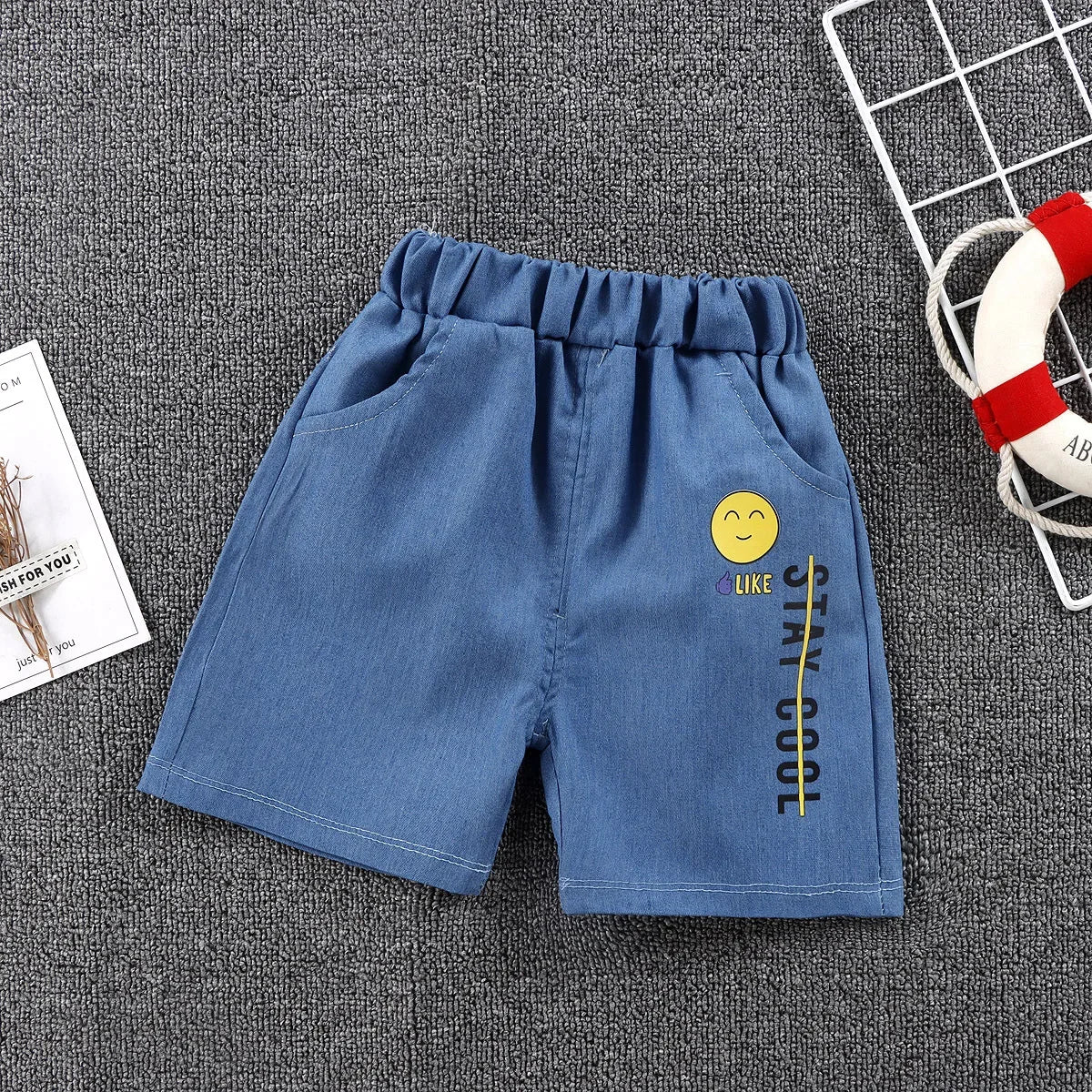 Boys Shorts 2024 Summer Fashion Jogger for Kids Denim Toddler Pants Soft Shorts for Girls 1-6years Children Outfits Clothing