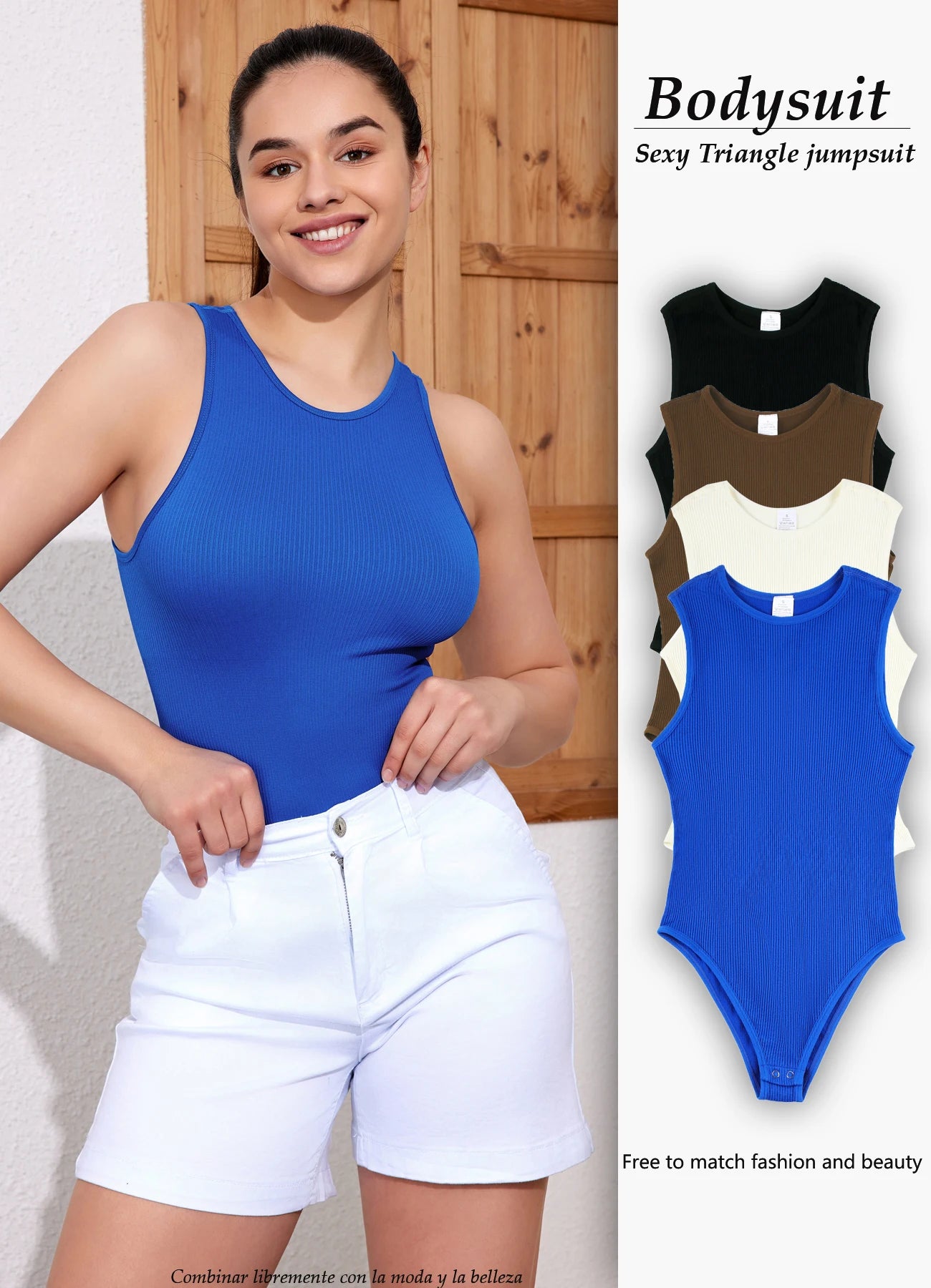 Fitness Seamless Bodysuit Women Solid Color High Waist Outdoors Sport Bodysuit Summer Outdoors Casual Shorts