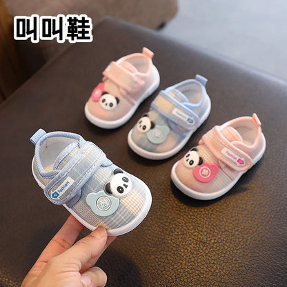 Baby Boy Shoes With Sound 2024 Fall Toddler Girl Cute Cartoon Walking Shoe Soft Bottom Low-top Sneakers Casual and Comfortable