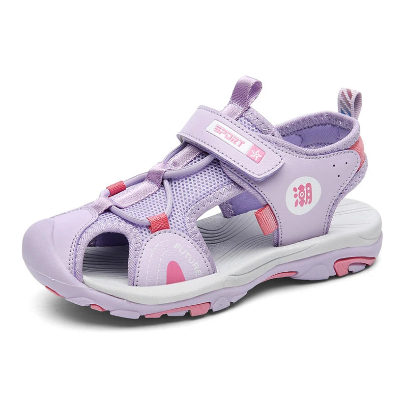 Fashion Kids Sandals Breathable Boys Non Slip Beach Sandals Outdoor Summer Children's Girl Closed Toe Sandals