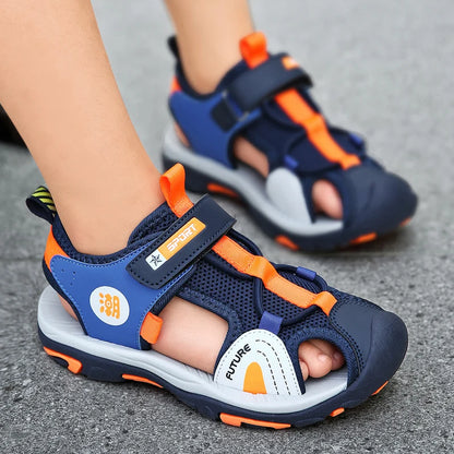 Fashion Kids Sandals Breathable Boys Non Slip Beach Sandals Outdoor Summer Children's Girl Closed Toe Sandals