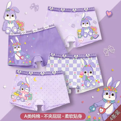 4Pcs Kuromi Anime Kawaii Sanrio Cotton Underwear Boxer Cute My Melody Cinnamoroll Breathable Short Pants Toys for Kids