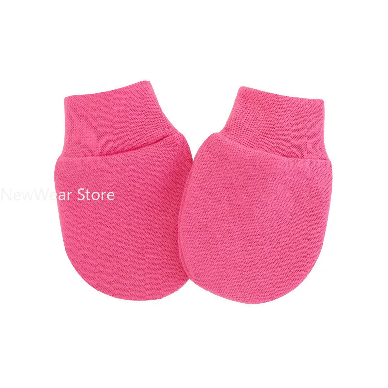 2PCS Baby Anti Scratching Soft Cotton Gloves Newborn Protection Face Scratch Anti-Grab Mittens Kids Infant Handguard Supplies