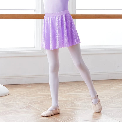 Kids Girls Lace Ballet Skirts Dance Skirts Girl Toddler White Pink Lyrical Dance Training Leotard's Skirt Lace Short Skirts