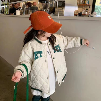 2024 New Spring Autumn Kids Boys Jacket Baseball Suit Bomber Tiny Cottons Children's Outerwear Clothing For Girls Coat Snow Wear