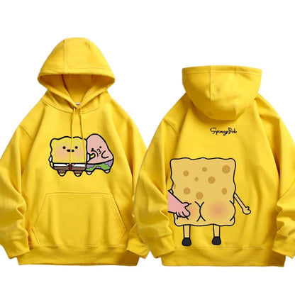 SpongeBob SquarePants and Patrick Star Cartoon Anime periphery Father son hoodie in Spring and Autumn Parent Child Hoodie