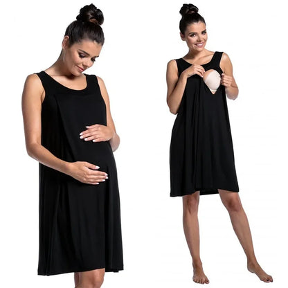 Nursing Nightgown for Breastfeeding Moms: Maternity Pajamas Hospital Sleepwear