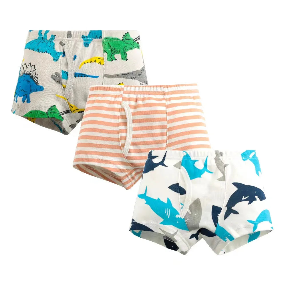 3pcs/set Baby Boys Underwear High quality 100% cotton Panties Kids Short Briefs Children Underpants 2-12Y