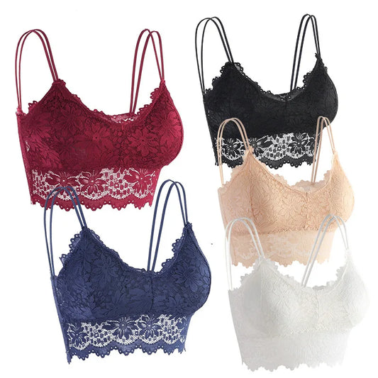 Women Lace Bra Push Up Tops Wireless Lingerie Sexy Women Bralette Female Underwear Full Cup Comfortable Bra Without Underwire