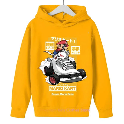 Game Super Mario bros Hoodie For Kids Tops Long Sleeve Boys Clothes Girls Baby Cartoon Children Fashion Spring Autumn Sweatshirt