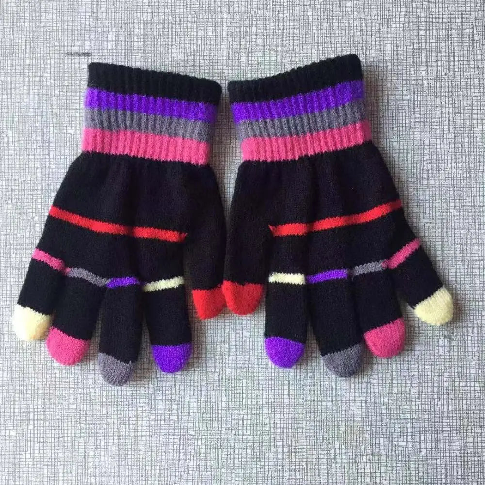 Lovely Knitted Kids Gloves Thick Fingerless Fingerless gloves Winter Warm Boys Girls